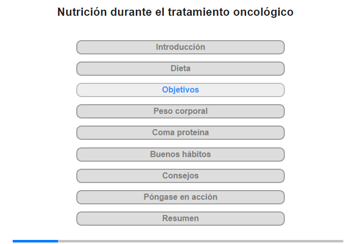 Objetivos nutricionales durante el tratamiento oncolgico