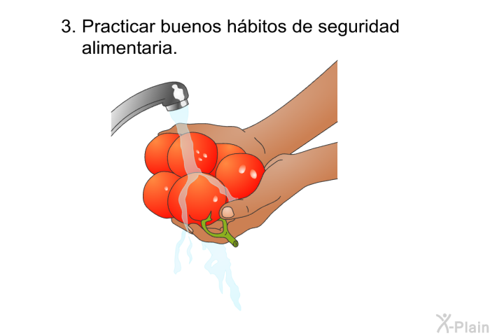 Practicar buenos hbitos de seguridad alimentaria.