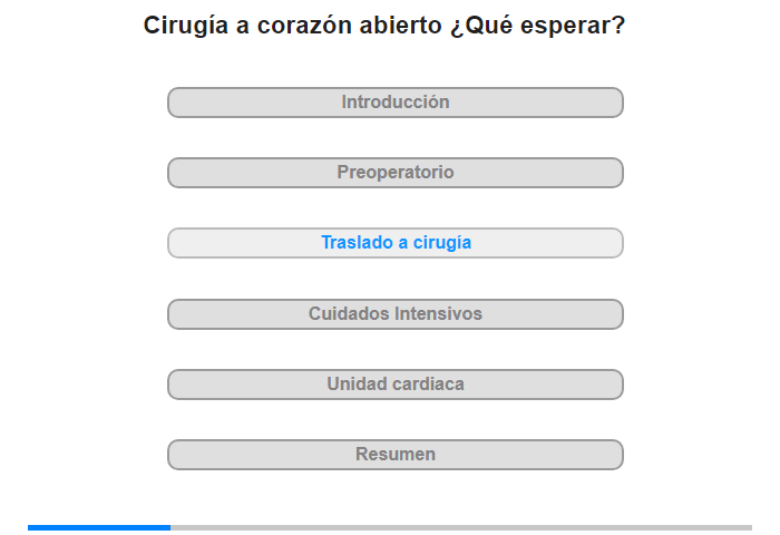 Traslado a la sala de operaciones