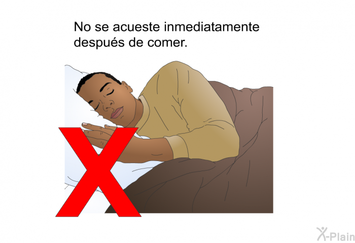 No se acueste inmediatamente despus de comer.