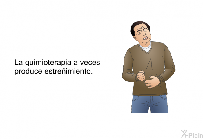 La quimioterapia a veces produce estreimiento.