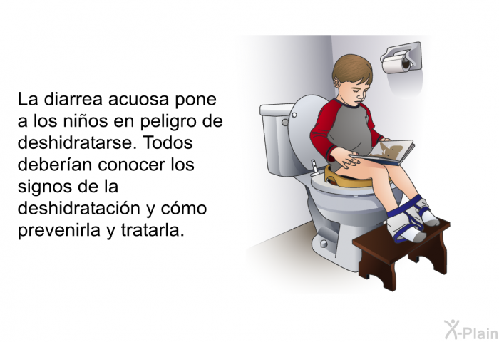 La diarrea acuosa pone a los nios en peligro de deshidratarse. Todos deberan conocer los signos de la deshidratacin y cmo prevenirla y tratarla.