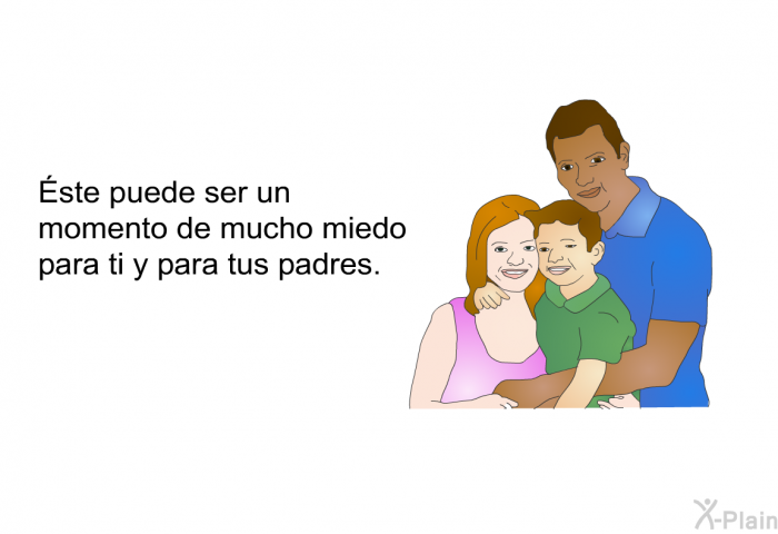 Éste puede ser un momento de mucho miedo para ti y para tus padres.