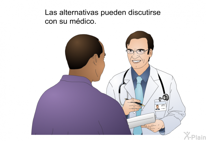 Las alternativas pueden discutirse con su mdico.