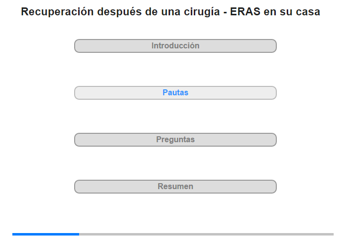 Pautas del programa ERAS