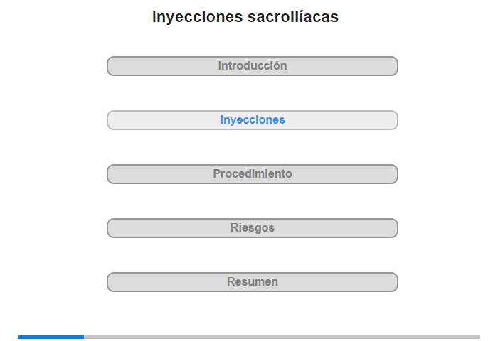 Inyecciones o infiltraciones sacroilacas