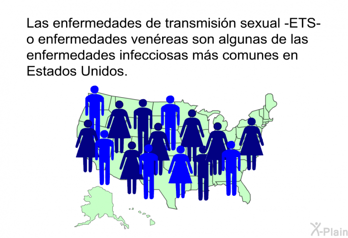 Las enfermedades de transmisin sexual – ETS – o enfermedades venreas son algunas de las enfermedades infecciosas ms comunes en Estados Unidos.