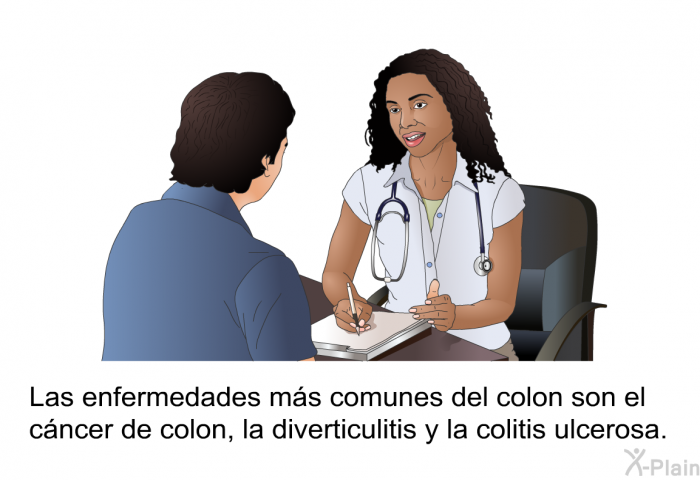 Las enfermedades ms comunes del colon son el cncer de colon, la diverticulitis y la colitis ulcerosa.