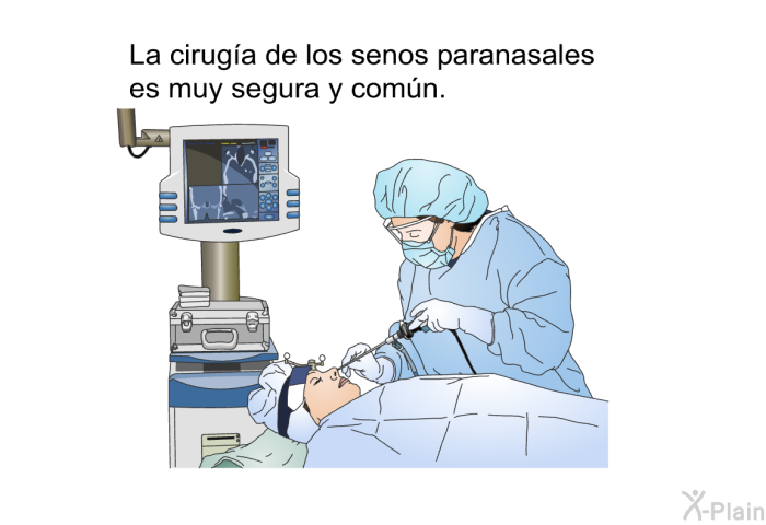 La ciruga de los senos paranasales es muy segura y comn.