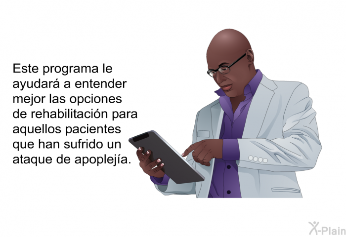 Esta informacin acerca de su salud le ayudar a entender mejor las opciones de rehabilitacin para aquellos pacientes que han sufrido un ataque de apopleja.