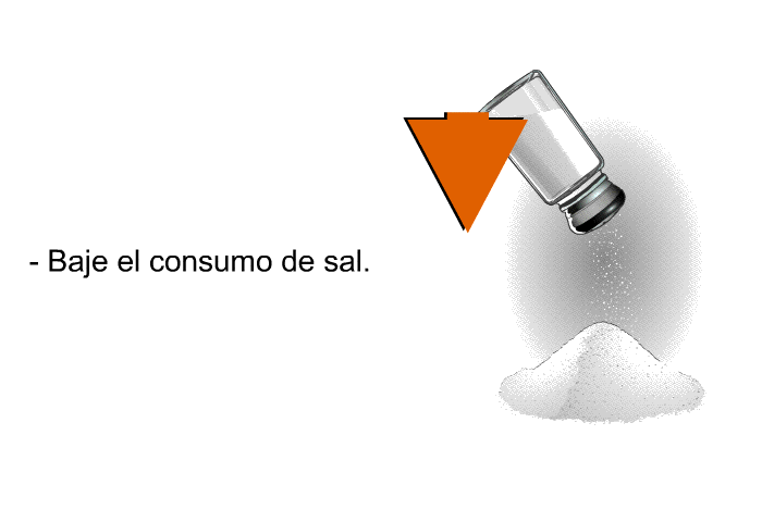 Baje el consumo de sal.