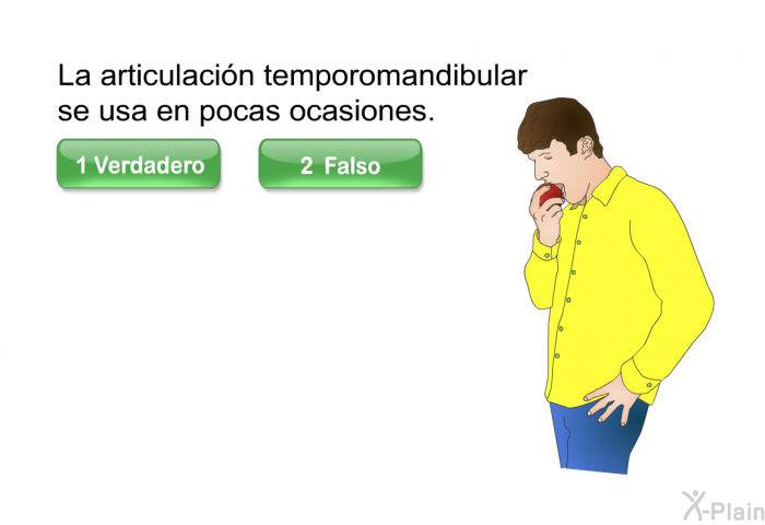 La articulacin temporomandibular se usa en pocas ocasiones.