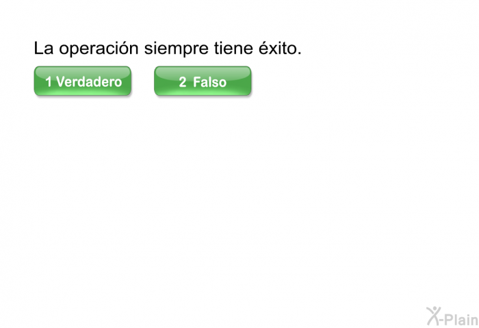La operacin siempre tiene xito.