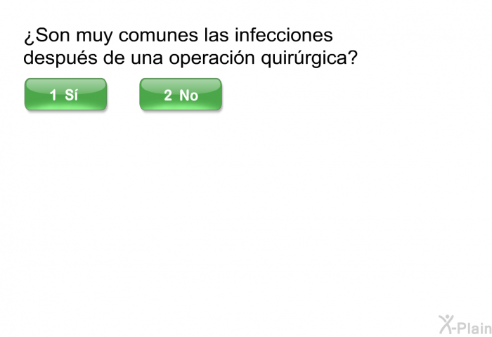 ¿Son muy comunes las infecciones despus de una operacin quirrgica?
