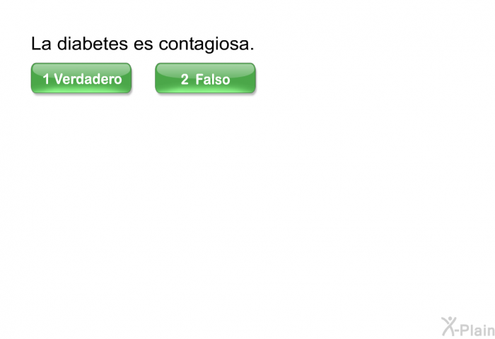 La diabetes es contagiosa.