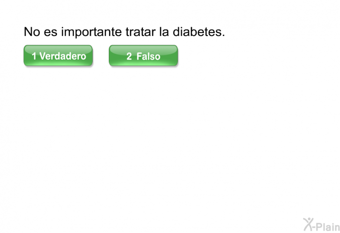 No es importante tratar la diabetes.