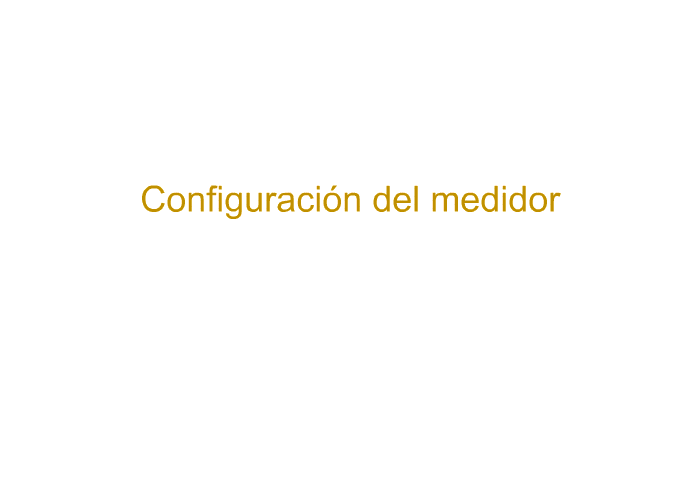 <B>Configuracin del medidor</B>